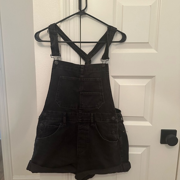 Free People We The Free Ziggy Shortalls size XS mineral Black - Picture 5 of 5